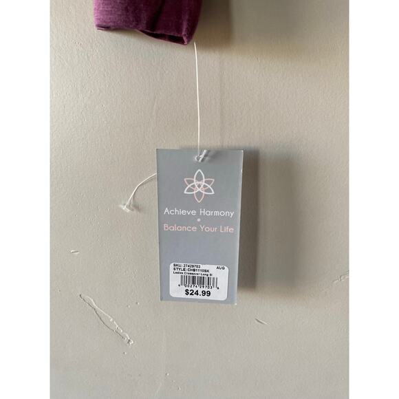 NWT Harmony Balance Ladies Purple Criss Cross Open Back Long Sleeve Active Top - Picture 4 of 6